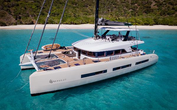 Lagoon SEVENTY 7 At Anchor in the Virgin Islands