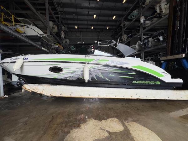 Chaparral Vortex 2430 2018 Chaparral Vortex 2430 boat in indoor storage facility.