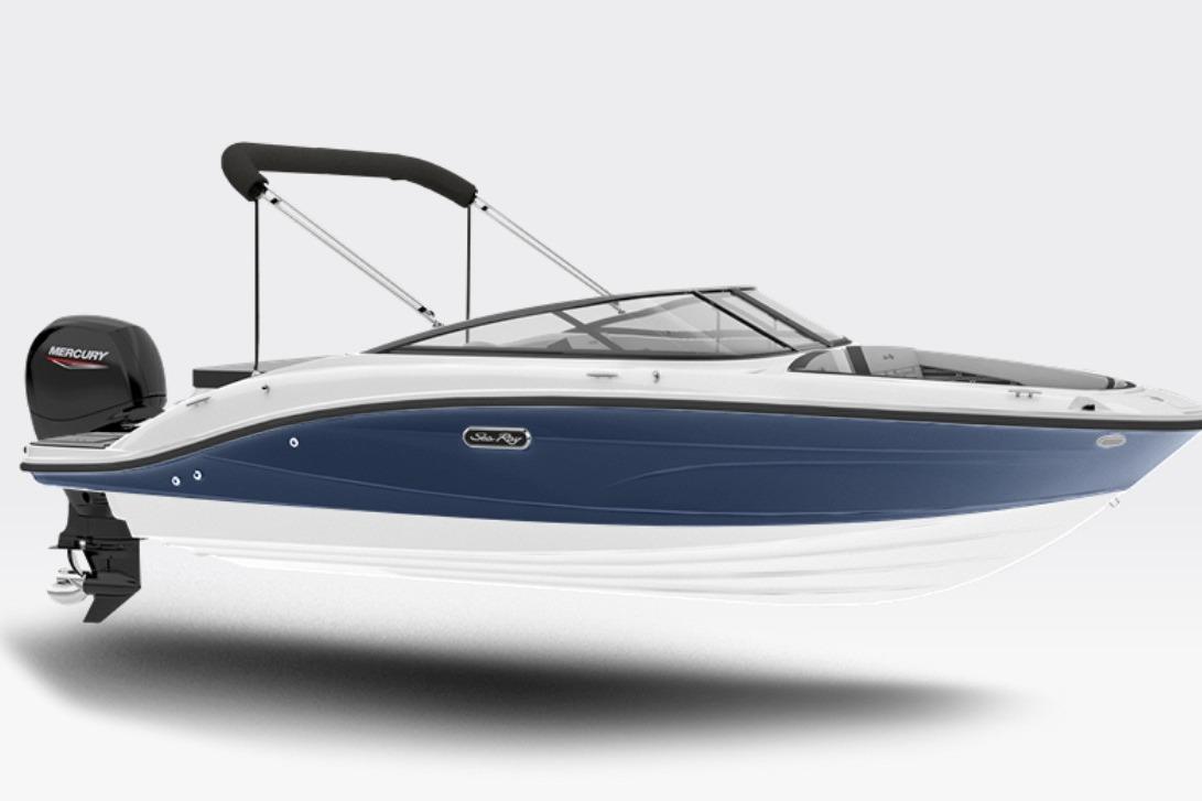 Sea Ray SPX 190 Outboard 2025 Sea Ray SPX 190 Outboard boat with sleek blue and white design.