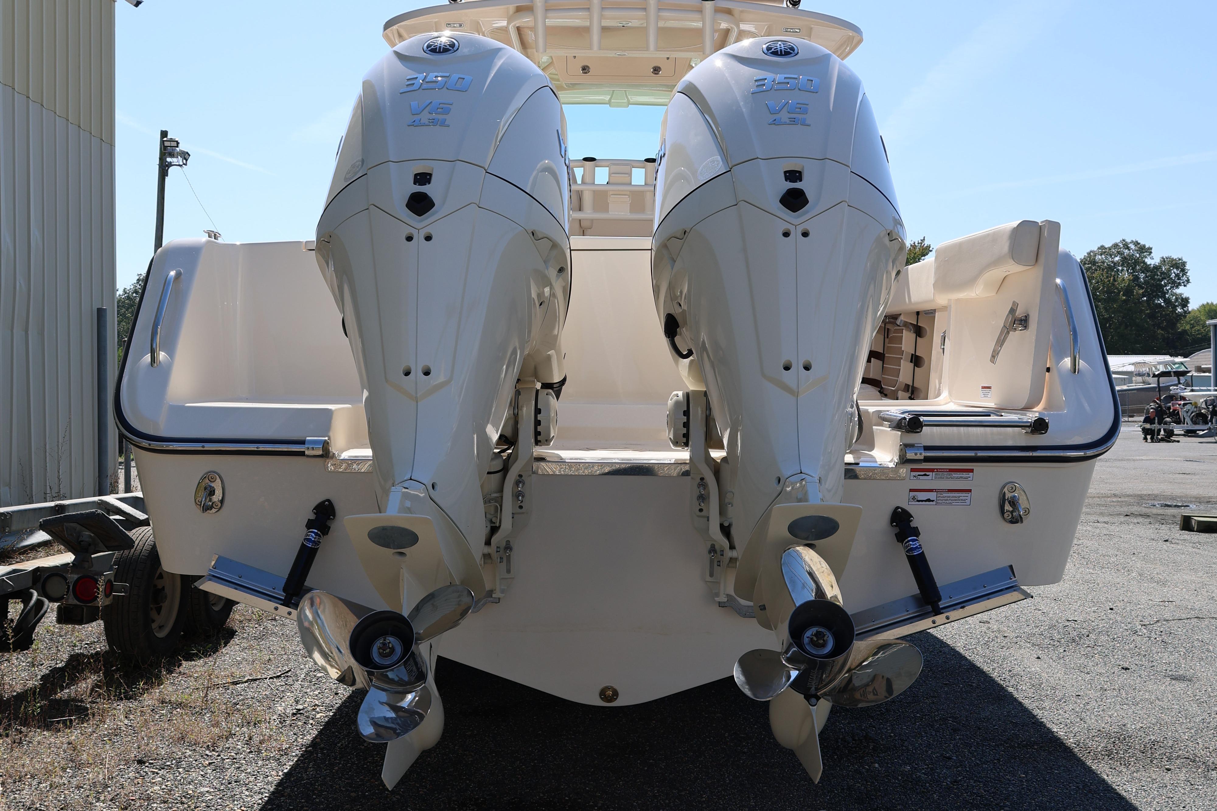 Grady-White Canyon 306 2026 Grady-White Canyon 306 boat with dual Yamaha 350 V8 outboard engines.