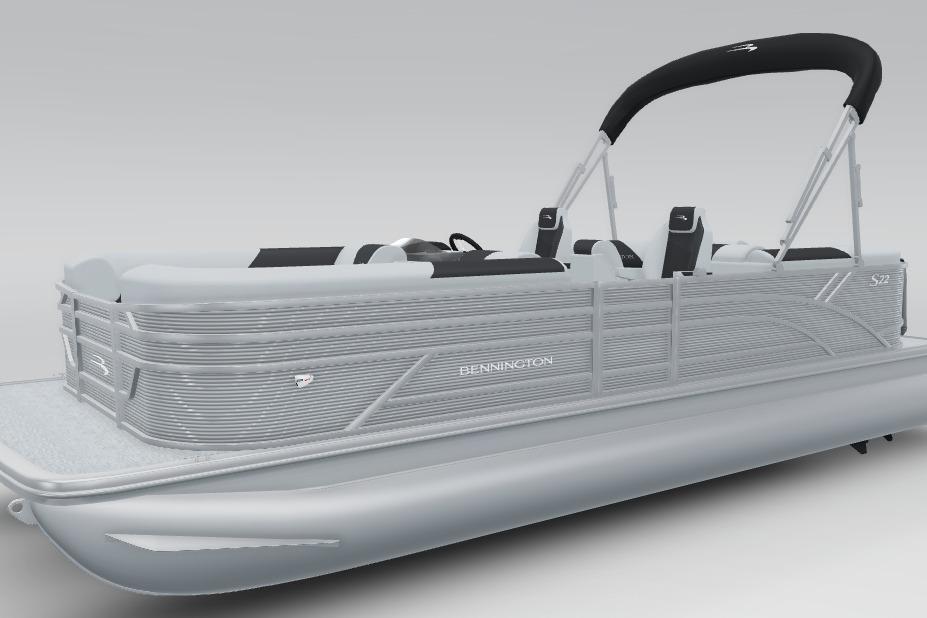 Bennington SSR 2026 Bennington SSR pontoon boat with sleek design and modern features.