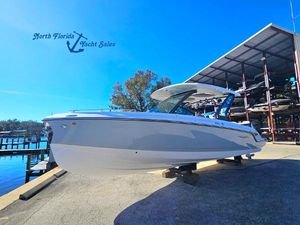 Monterey Elite 30 OB 2025 Monterey Elite 30 OB yacht at North Florida Yacht Sales dock.