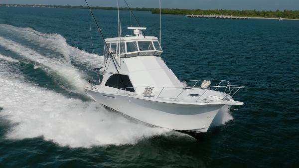 Jersey 42 Convertible Sportfisherman 1991 Jersey 42 Convertible Sportfisherman cruising on open water.