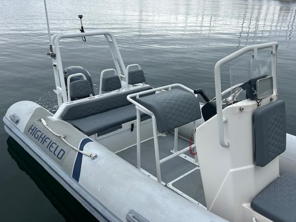 Highfield OM 500 2017 Highfield OM 500 inflatable boat on calm water.