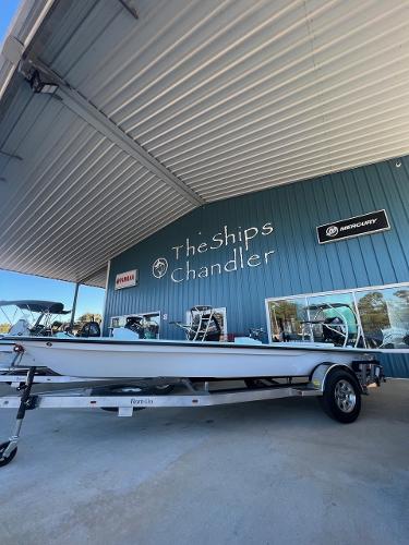 Chittum Skiffs challenger 18 2024 Chittum Skiffs Challenger 18 on trailer at The Ships Chandler dealership.