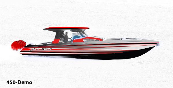Nor-Tech 450 Sport Center Console 2025 Nor-Tech 450 Sport Center Console boat, sleek design, red and black accents.