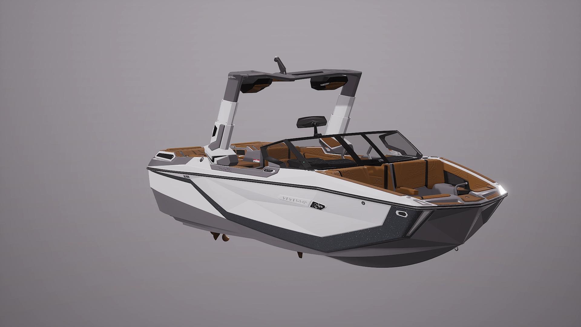 Nautique Super Air Nautique G23 Paragon 2026 Nautique Super Air Nautique G23 Paragon boat, sleek design, white and brown interior.
