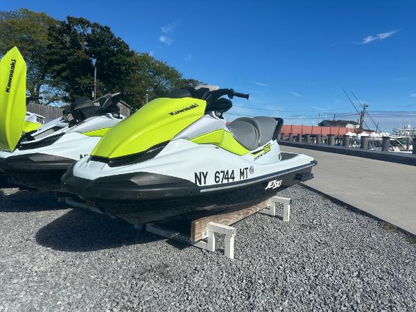 Kawasaki Jetski STX 160 2023 Kawasaki Jetski STX 160 parked on gravel near marina.