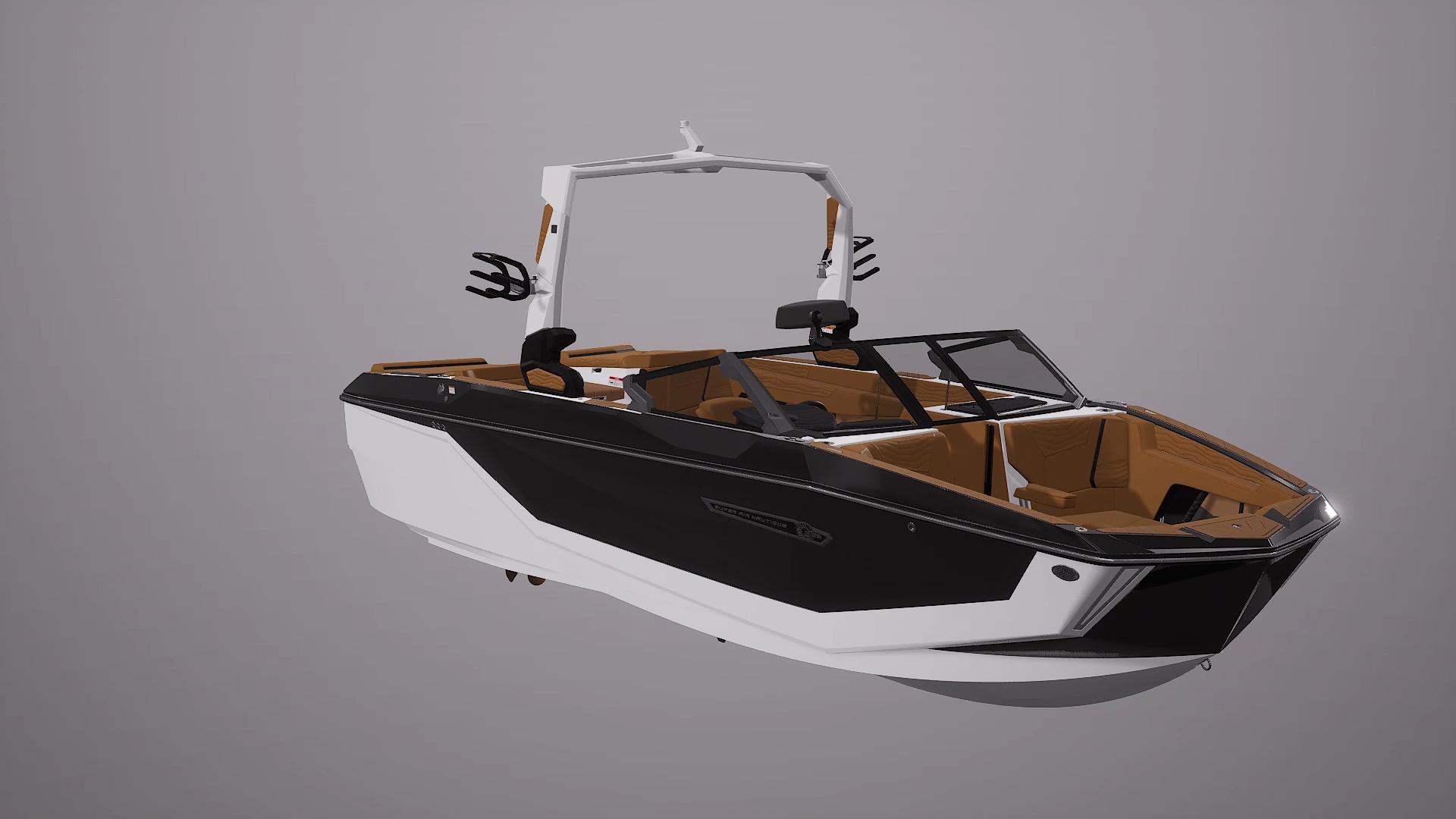 Nautique Super Air Nautique G25 2026 Nautique Super Air Nautique G25 boat, sleek black and white design, modern features.