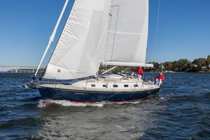 Tartan 365 Sailing the Tartan 365 yacht on a sunny day, 2025 model.