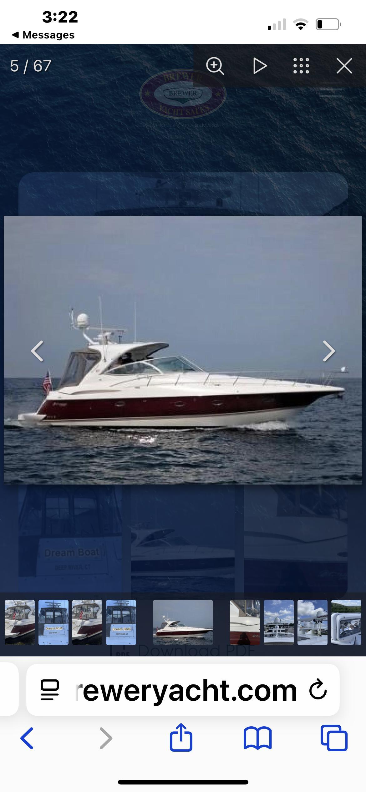 Cruisers Yachts 400 Express 2004 Cruisers Yachts 400 Express on open water, side view, sleek design.