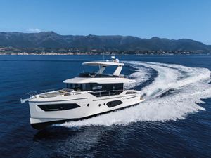 Absolute Navetta 53 Luxury Absolute Navetta 53 yacht cruising on open sea, 2026 model.