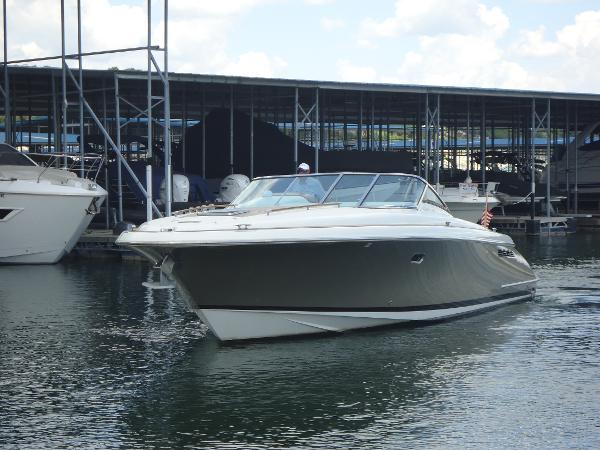 Chris-Craft Corsair 36 2009 Chris-Craft Corsair 36 boat docked in a marina.