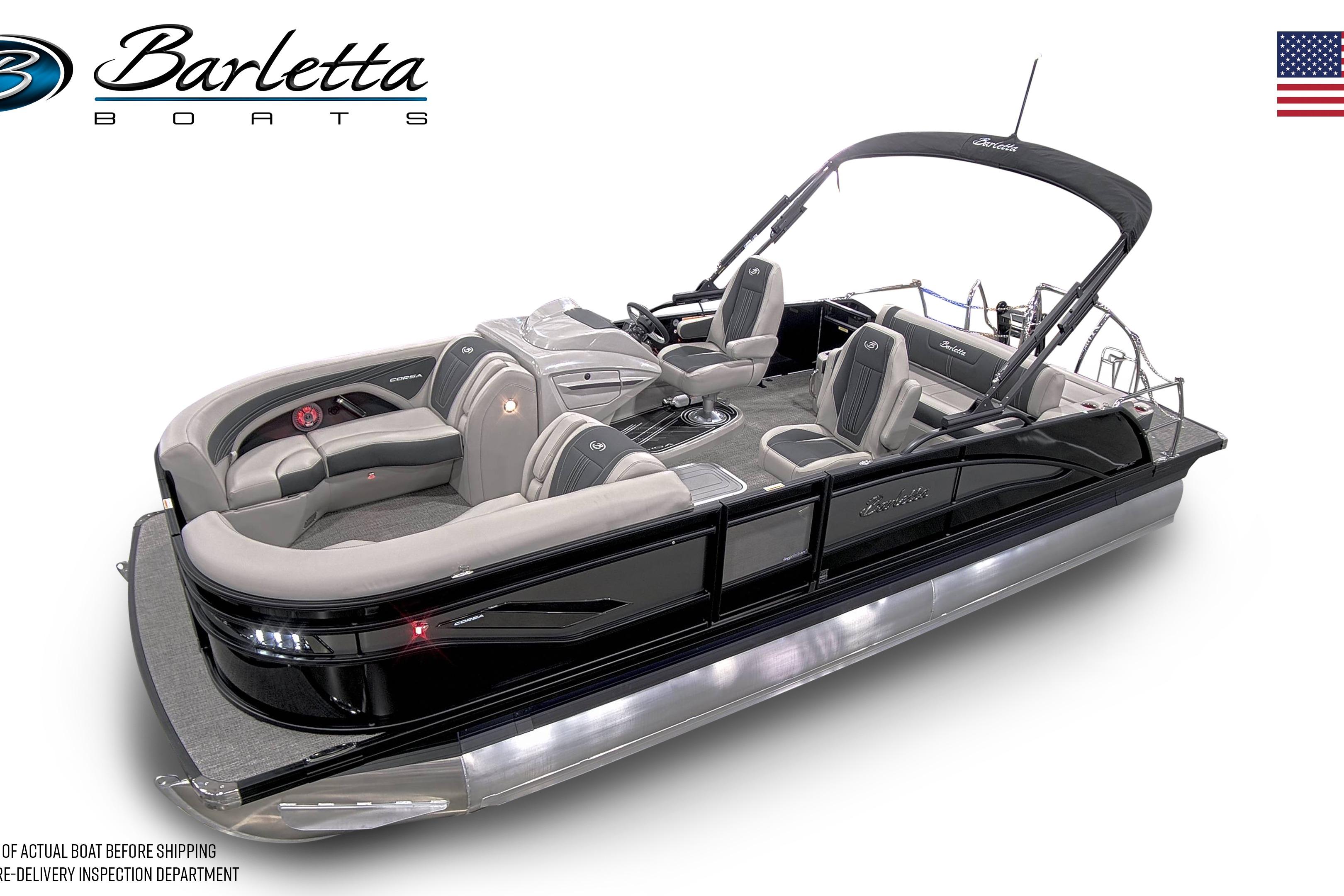 Barletta Corsa 23UC 2026 Barletta Corsa 23UC pontoon boat with sleek design and luxurious seating.