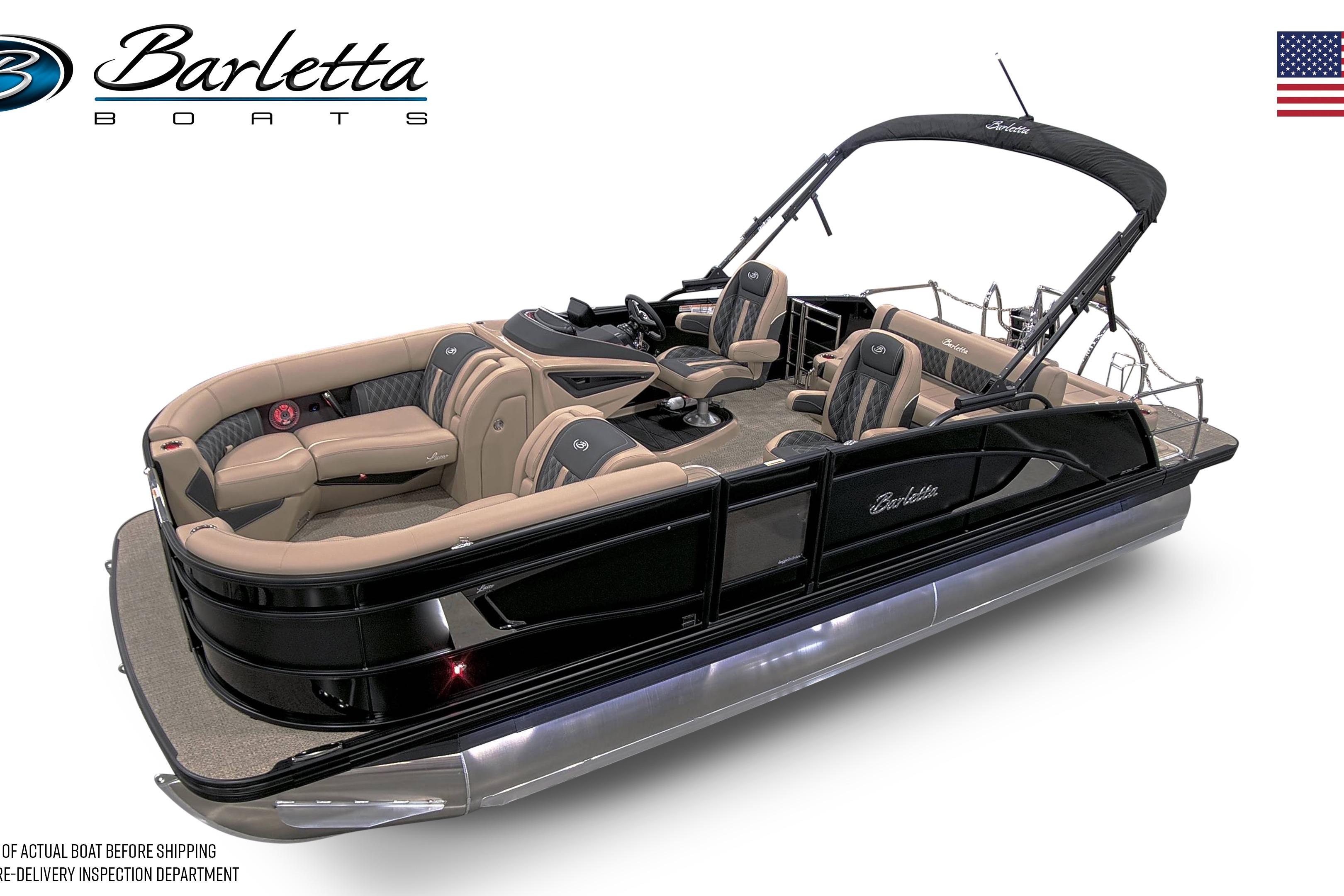 Barletta Lusso 23UC 2026 Barletta Lusso 23UC luxury pontoon boat with elegant seating and sleek design.