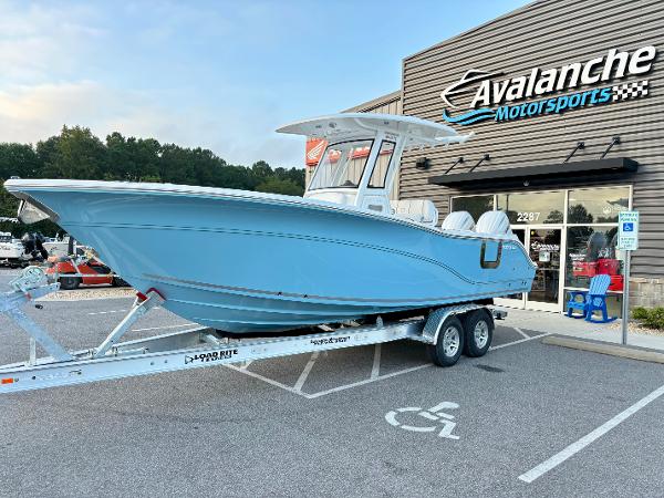 Sea Fox 268 Commander 2025 Sea Fox 268 Commander boat on trailer at Avalanche Motorsports dealership.