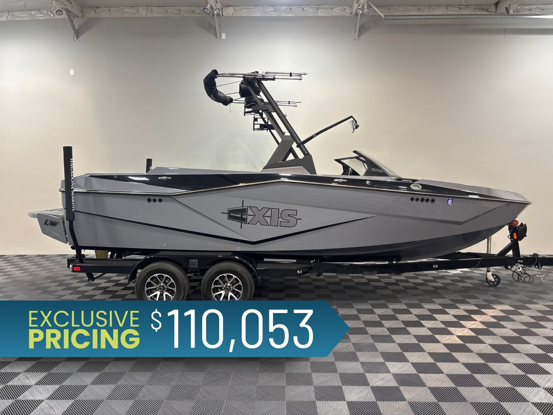 Axis T220 2023 Axis T220 boat on trailer, exclusive pricing $110,053, showroom display.
