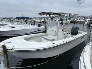 Parker 2100 Special Edition 2022 Parker 2100 Special Edition boat docked in a marina, overcast sky.