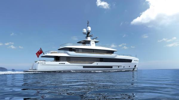 Siman Yachts SIMAN EVOLUTION 40M Luxury Siman Yachts SIMAN EVOLUTION 40M, 2026 model, cruising on calm ocean waters.