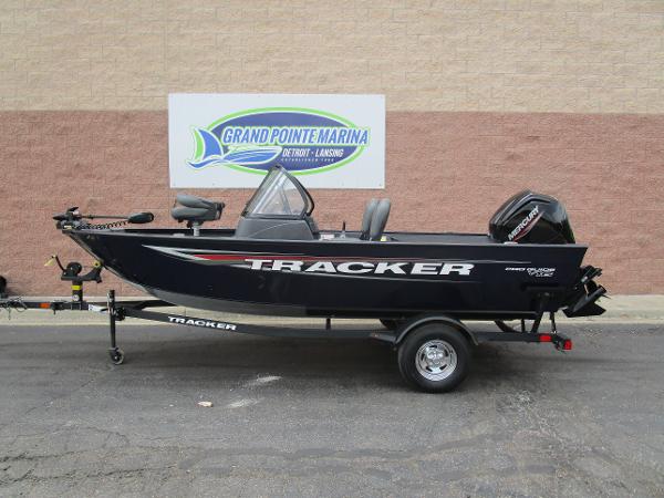Tracker Pro Guide V16 Wt 2025 Tracker Pro Guide V16 WT boat on trailer at Grand Pointe Marina.