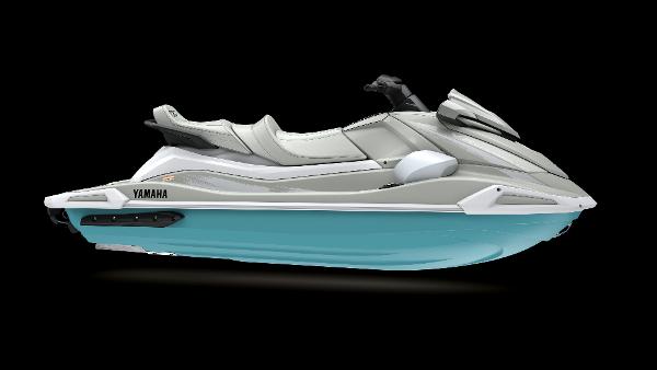 Yamaha Waverunners Waverunner VX CRUISER HO W/ AUDIO 2025 Yamaha Waverunner VX Cruiser HO with audio, sleek design, turquoise hull, side view.