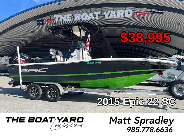 2015 Epic 22 SC Center Console Bay Boat