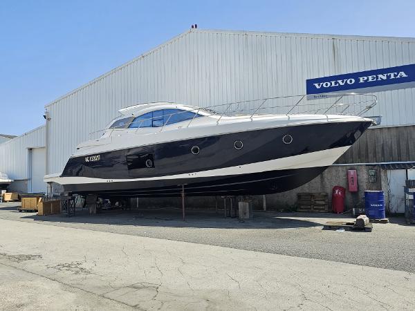 Sessa Marine C43 2011 Sessa Marine C43 yacht on dry dock near Volvo Penta facility.