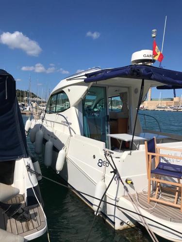 Starfisher 860 ht 2017 Starfisher 860 HT boat docked in a sunny marina, featuring a sleek design.