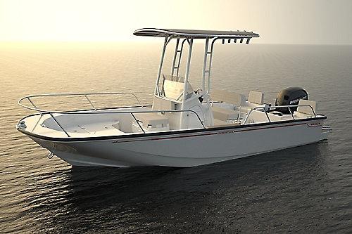 Boston Whaler 190 Montauk 2026 Boston Whaler 190 Montauk boat on calm water at sunset.