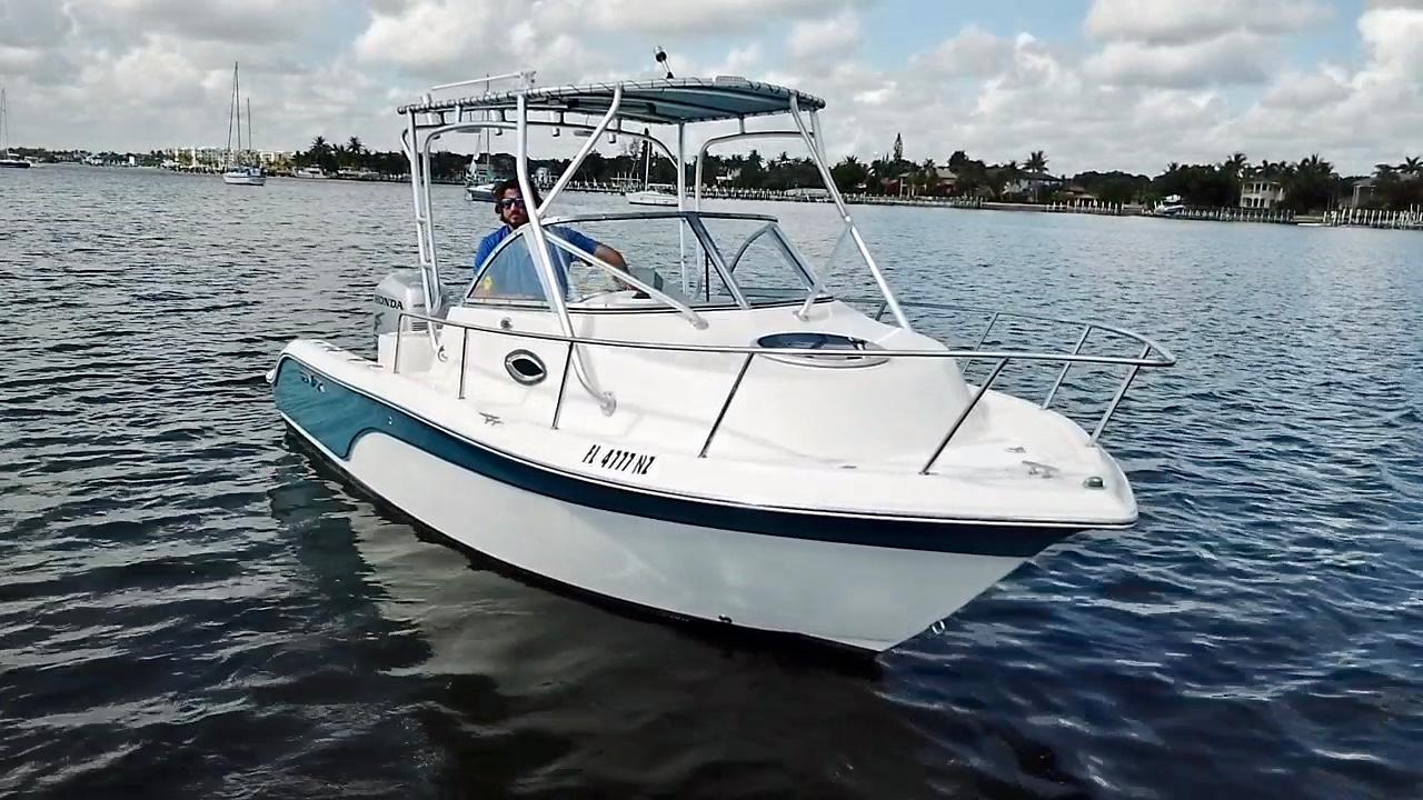 Sea Fox 216WA Pro Series 2010 Sea Fox 216WA Pro Series boat on calm water under cloudy sky.