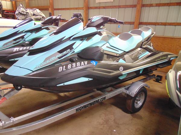 Yamaha WaveRunner FX Limited SVHO 2023 Yamaha WaveRunner FX Limited SVHO on trailer in storage facility.