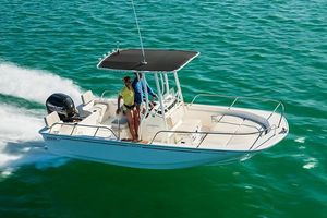 Boston Whaler 190 Montauk Manufacturer Provided Image: 2026 Boston Whaler 190 Montauk boat cruising on clear turquoise water.