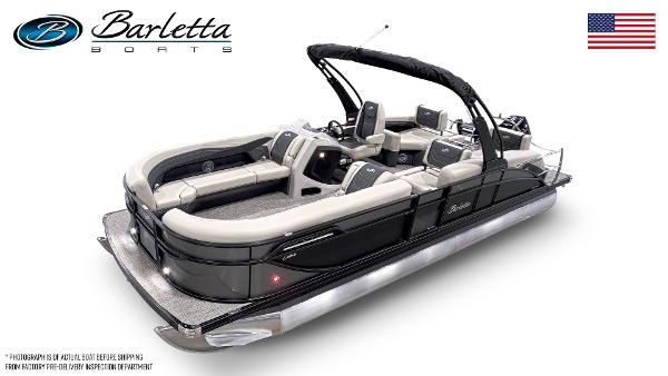 Barletta C24M 2026 Barletta C24M pontoon boat with sleek design and luxurious seating.