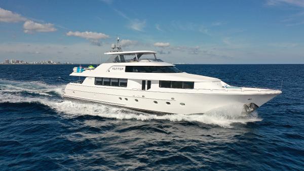 Westport 112 2003/2021 Westport Luxury Westport 112 yacht cruising on open sea, clear skies, 2003 model.
