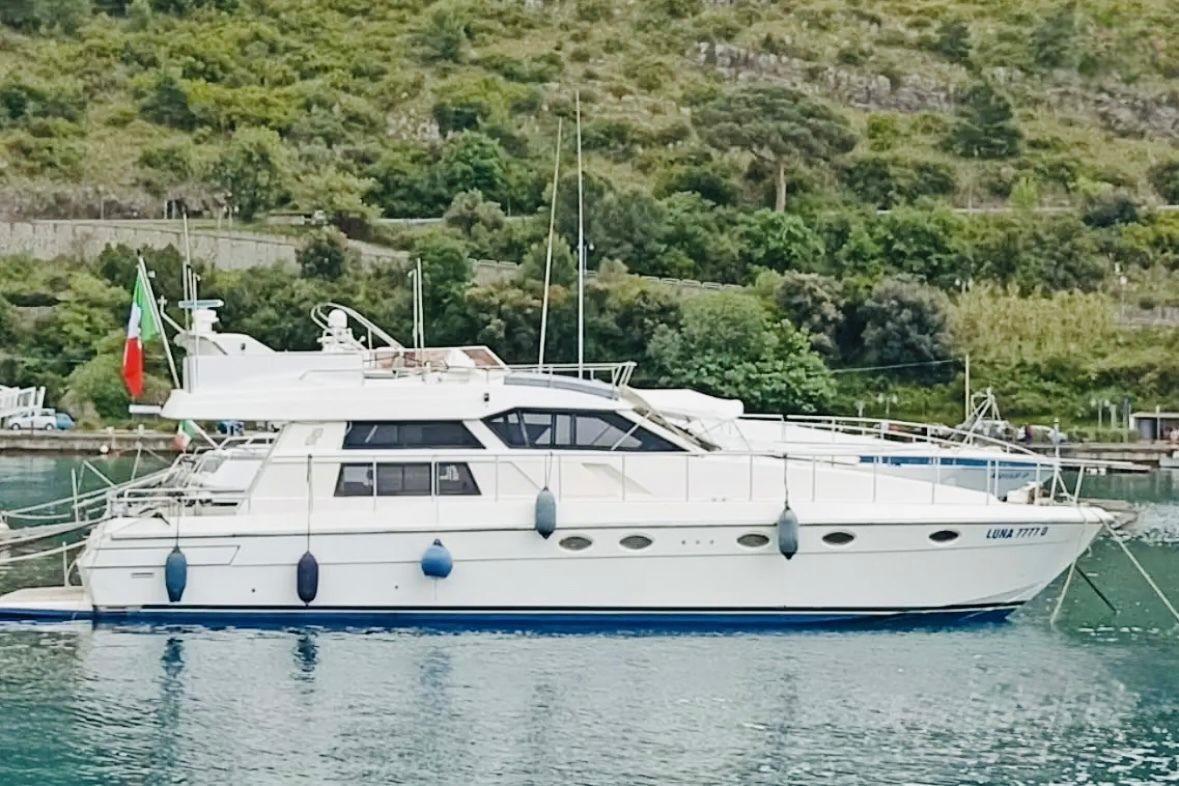Dalla Pieta DP 52 ASTERION Dalla Pieta DP 52 ASTERION yacht docked in scenic harbor, 1991 model.