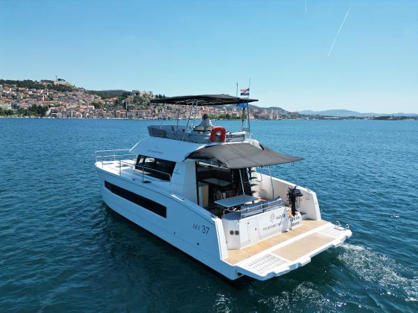 Fountaine Pajot MY 37 Fountaine Pajot MY 37 yacht cruising on a sunny day, 2019 model.
