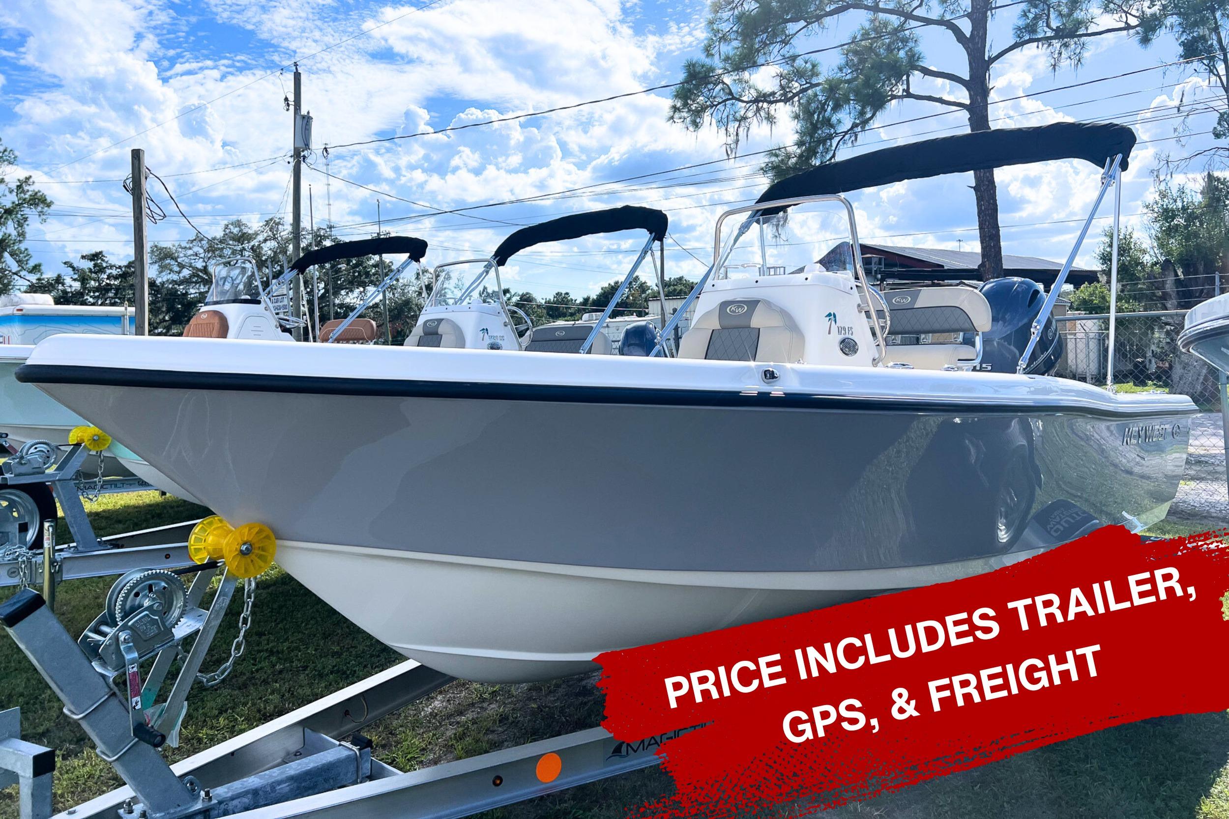 Key West 179 FS 2026 Key West 179 FS boat on trailer, includes GPS and freight.