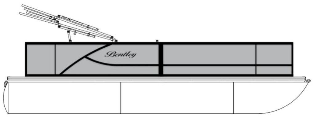 Bentley Pontoons 160 Cruise LE 2025 Bentley Pontoons 160 Cruise LE pontoon boat, side view illustration.