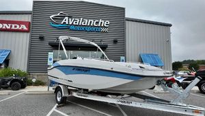 Starcraft SVX 171 OB 2025 Starcraft SVX 171 OB boat on trailer at Avalanche Motorsports dealership.