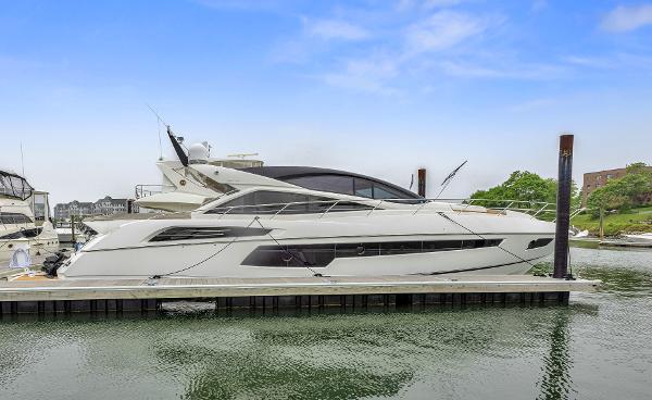 Sunseeker Predator 68 2015 Sunseeker Predator 68 yacht docked at marina.