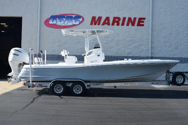 BlackJack 256 Coastal 2025 BlackJack 256 Coastal boat on trailer at GSPS Marine dealership.