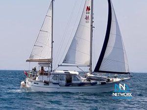 Nauticat 331 Sailing yacht Nauticat 331, 2005 model, cruising on open sea.