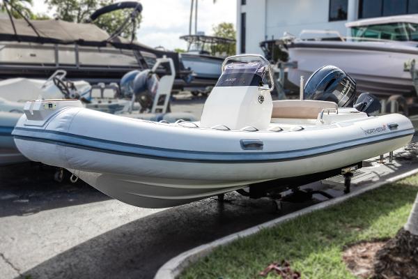 Northstar Axis 4.8 RIB 2023 Northstar Axis 4.8 RIB boat displayed outdoors, featuring sleek design and modern engine.