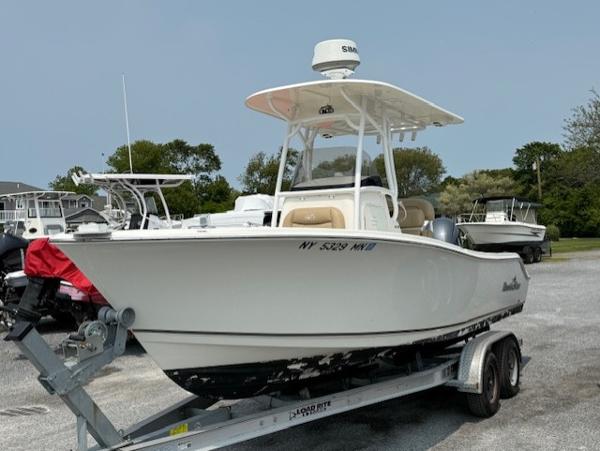 NauticStar 22 XS Offshore 2019 NauticStar 22 XS Offshore boat on trailer, parked outdoors.