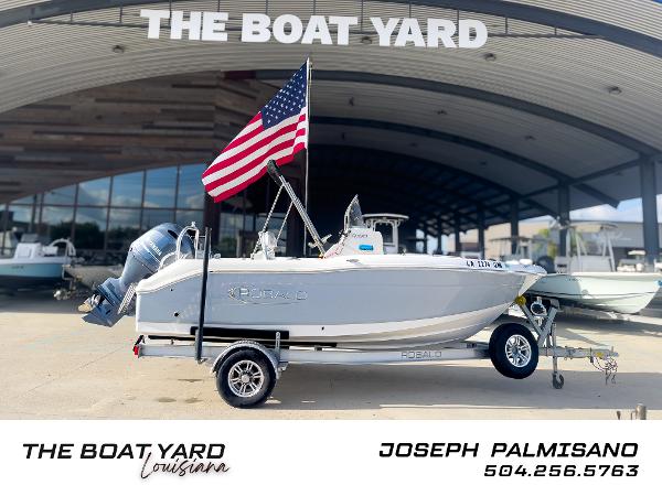 Robalo R180 Center Console 2021 Robalo R180 Center Console boat on trailer at The Boat Yard Louisiana.