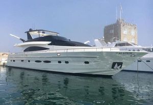 Astondoa 82 GLX Luxury Astondoa 82 GLX yacht from 2000 docked in a marina.
