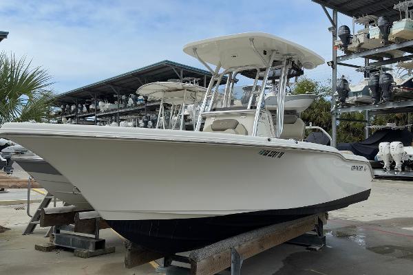 Key West 239 FS 2021 Key West 239 FS boat on display in a marina.