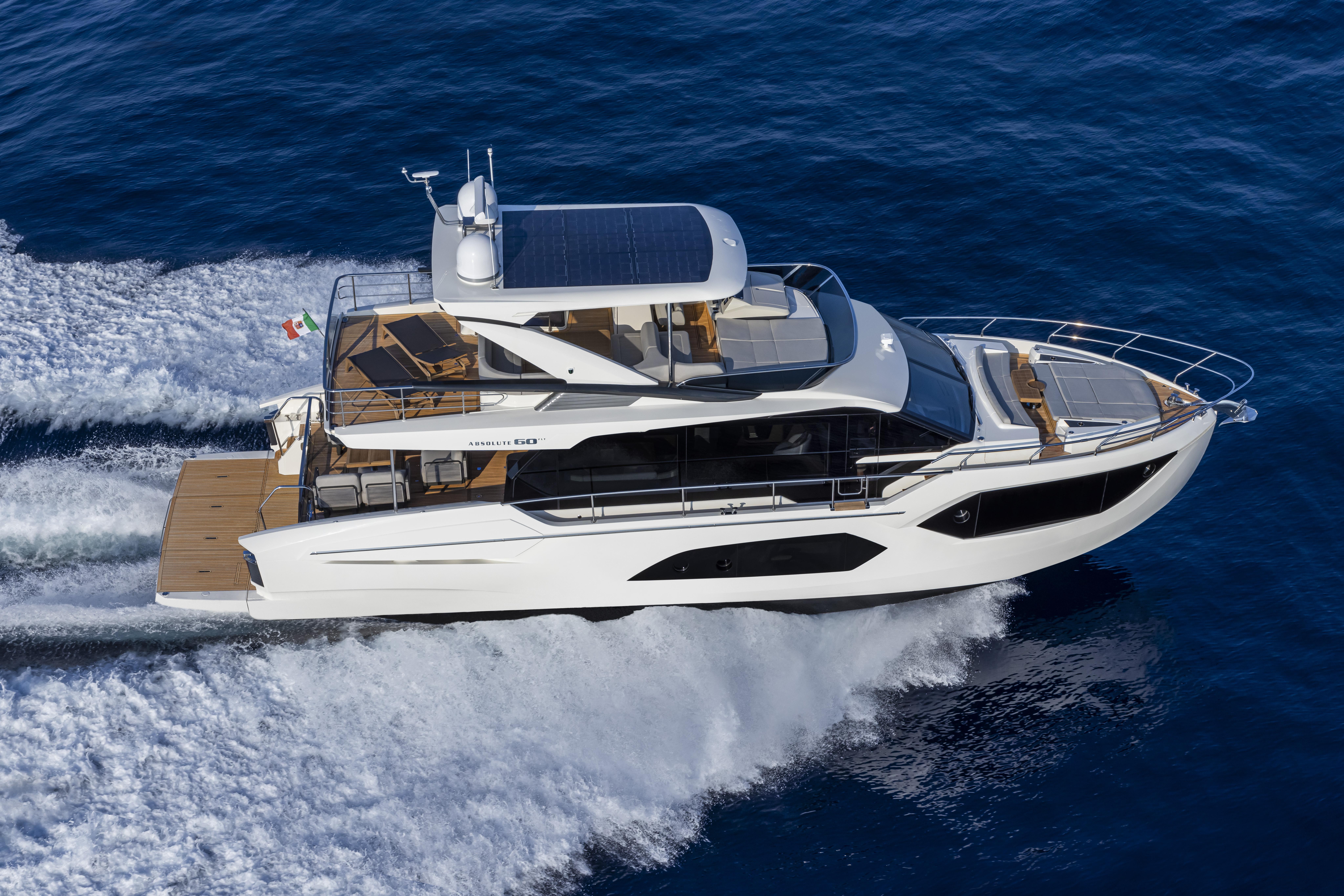 Absolute 60 Fly 2026 Absolute 60 Fly yacht cruising on the ocean.