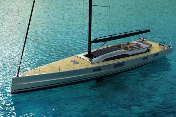 McConaghy MC85 Luxury McConaghy MC85 yacht, 2026 model, sailing on clear turquoise waters.