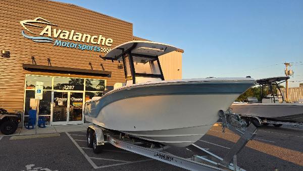 Sea Fox 248 Commander 2025 Sea Fox 248 Commander boat on trailer at Avalanche Motorsports dealership.